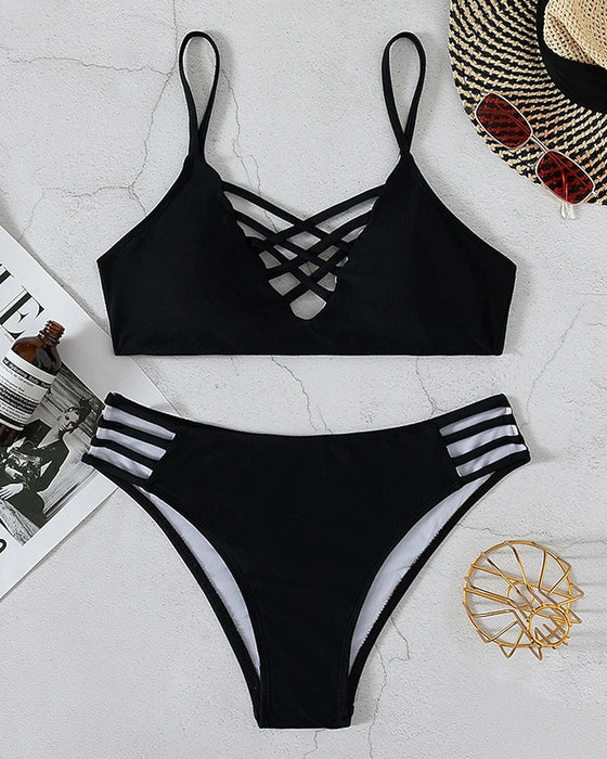 Damskie wakacyjne seksowne bikini z wycięciem