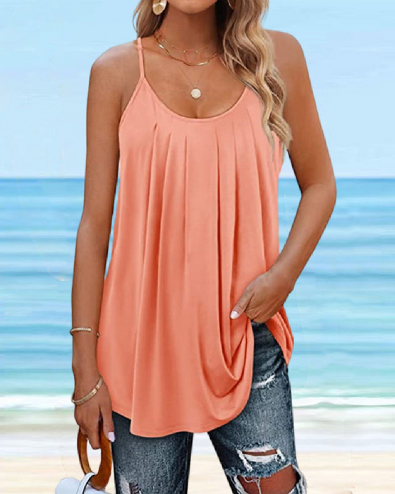 Camisole Damskie Basic Okrągły Dekolt