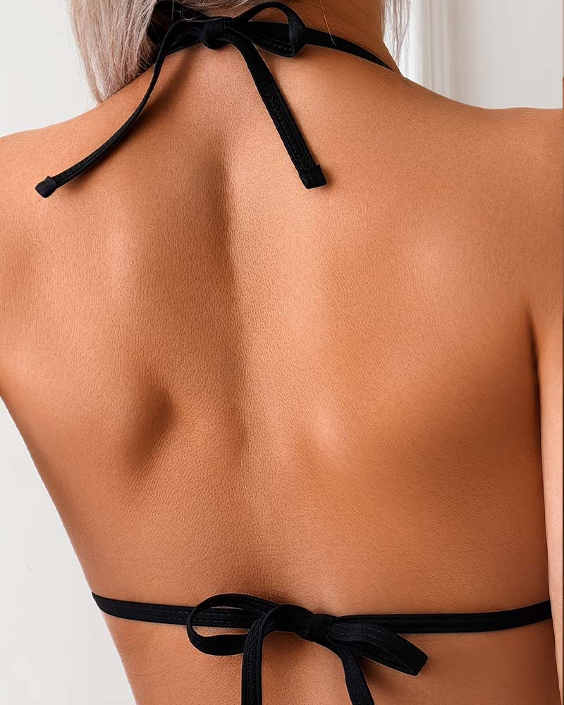 Bikini Pionowy Złoty Łańcuszek Rozcięcie