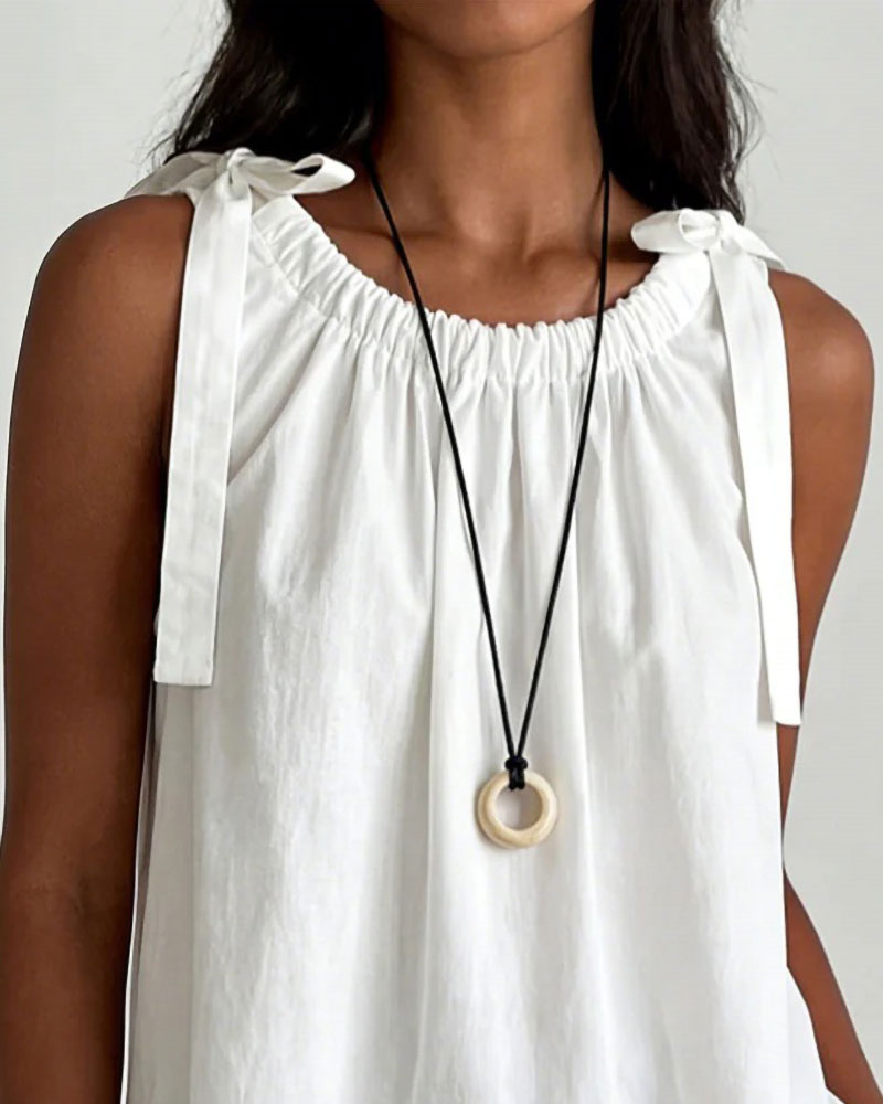 Top Wiązanie Marszczony