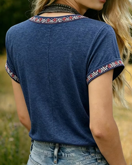 T-Shirt Z Nadrukiem Fajerwerków Kolorowe Bloki