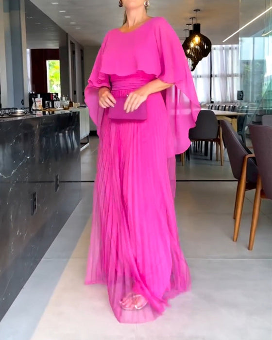 Sukienka maxi z okrągłym dekoltem