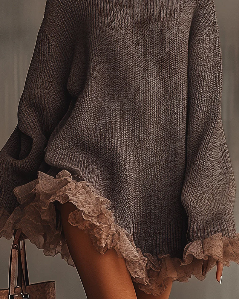 Zestaw Z Elegantnym Stylem, Warstwą Swetra I Suknią Camisole