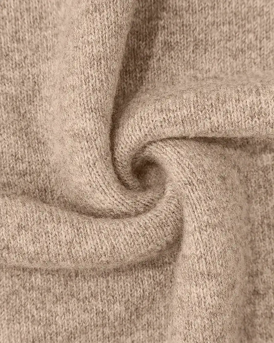 Sweter Wysoki Kołnierz Wzór Kontrast