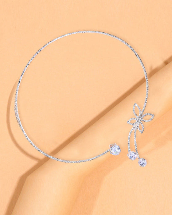 Choker z motyla w jednolitym kolorze