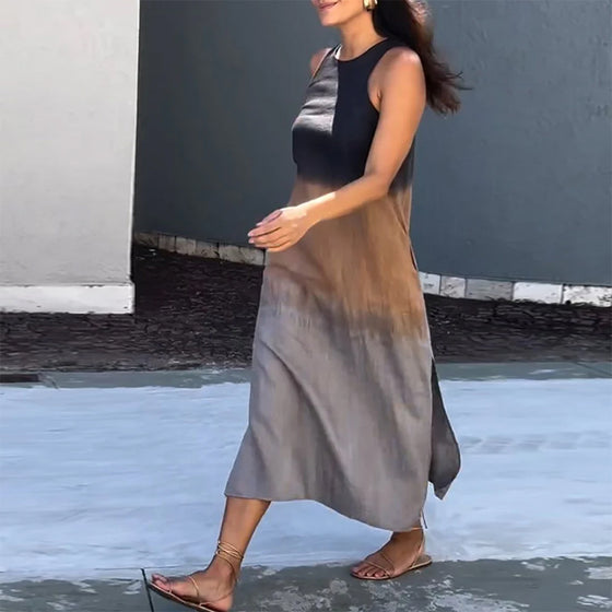 Gradientowa sukienka bez rękawów