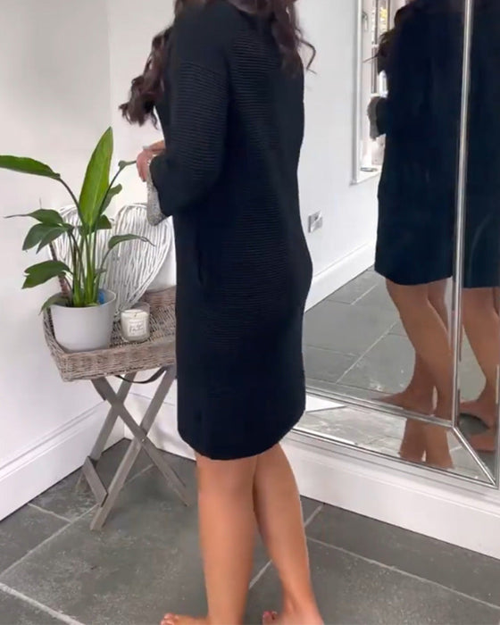 Elegancka sukienka z okrągłym dekoltem