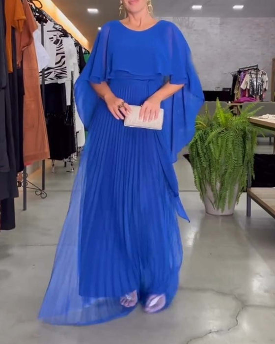 Sukienka maxi z okrągłym dekoltem