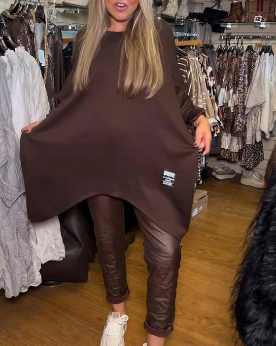 Bluza Z Równoliniowym Kapturem I Wymiarych Luksusowych
