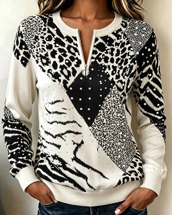 Bluza Długoręczna Okrągły Dekolt