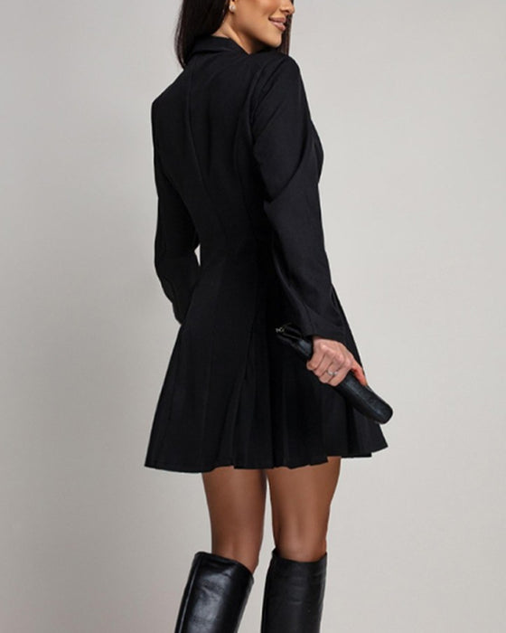 Sukienka Metalowa Klamra Slim Fit Garnitur