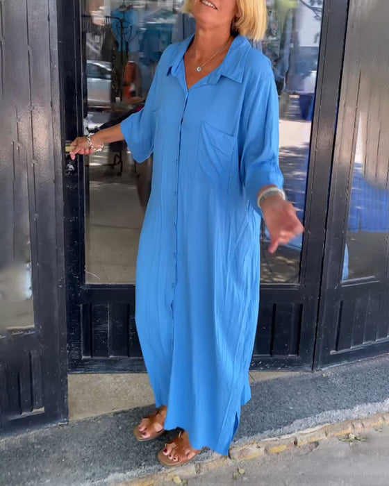 Sukienka z rozcięciami i klapami