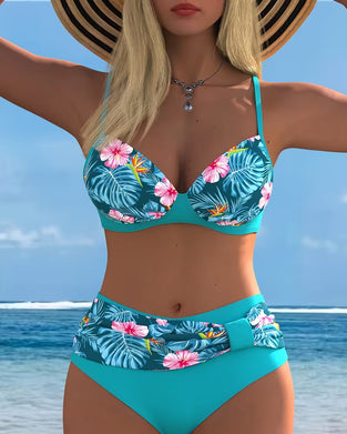 Bikini Drukowany Dwuczęściowy Biustonosz