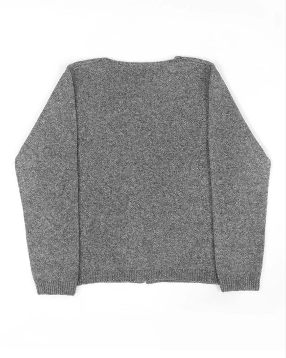 Sweter Guzik Nieregularny Gładki