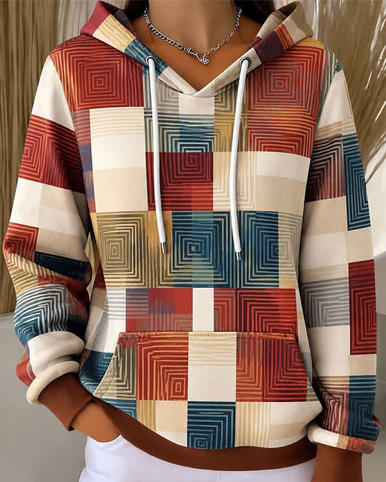Hoodie Krata Blok Kolorów Ściągacz