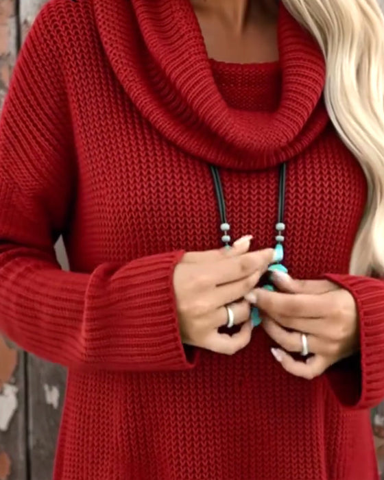 Jednolite Sukienka Z Wysokim Kołnierzem I Eleganckim Designem