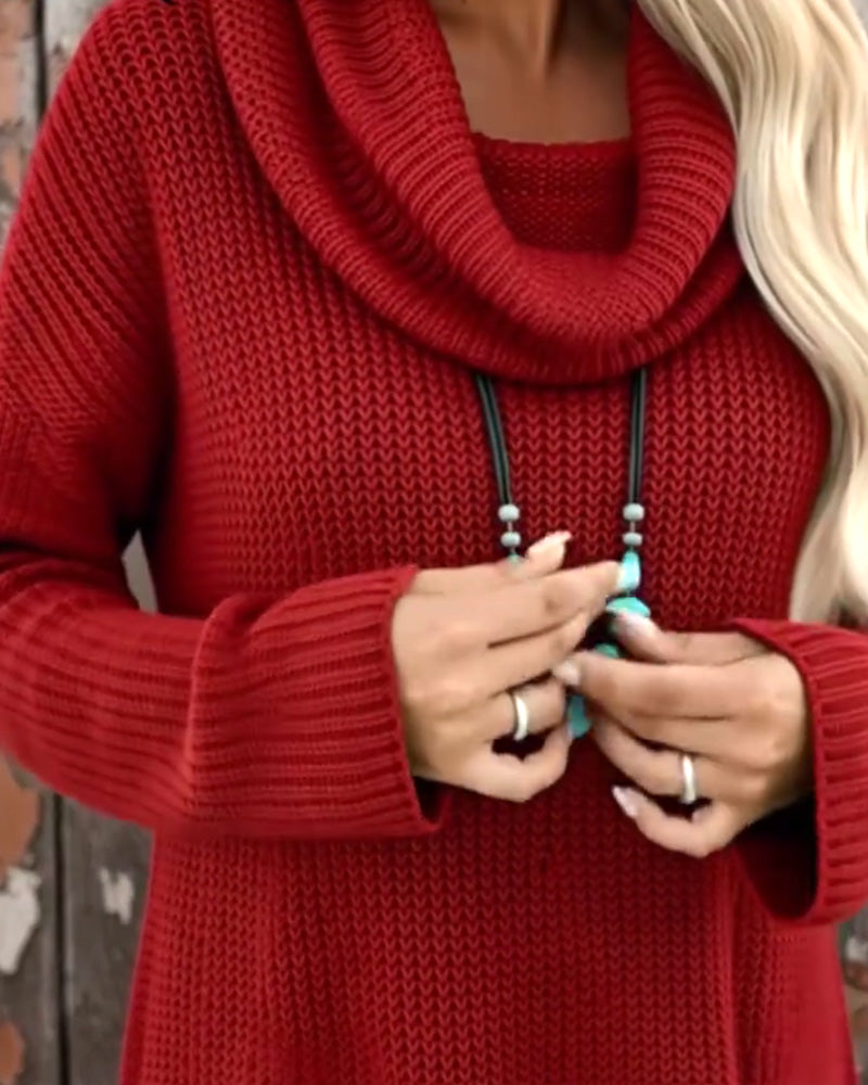 Jednolite Sukienka Z Wysokim Kołnierzem I Eleganckim Designem