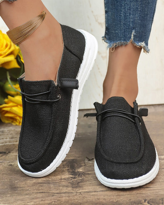 Płaskie buty w jednolitym kolorze