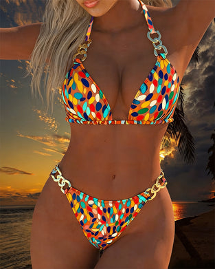 Bikini Projekt Metalowa Klamra W Kropki