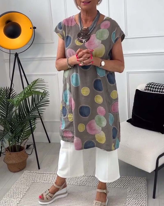 Bluzka w kolorowe kropki