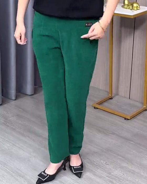 Jednokolorowe Dopasowane Spodnie Typu Skinny