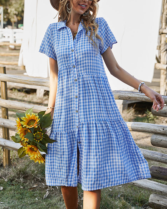 Sukienka koszulowa w kratę