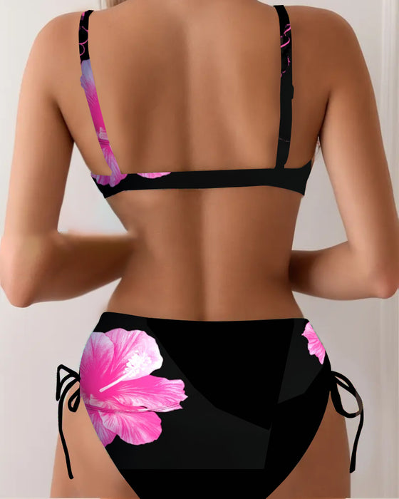 Bikini Trójkąt Wiązanie Wzór Kwiatowy