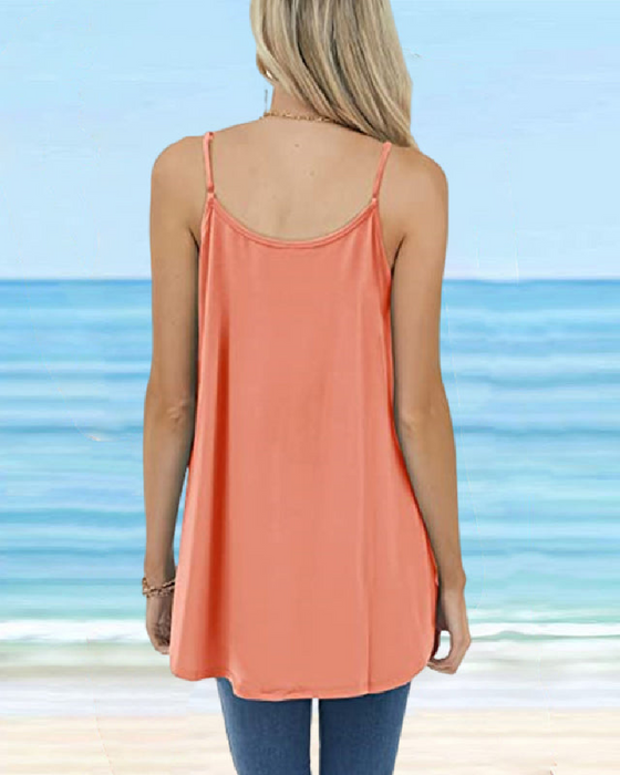 Camisole Damskie Basic Okrągły Dekolt
