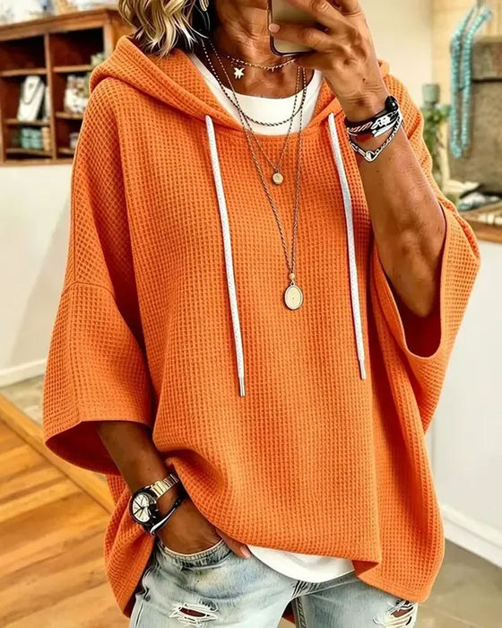 Hoodie Z Kapturem Sznurek Luźny