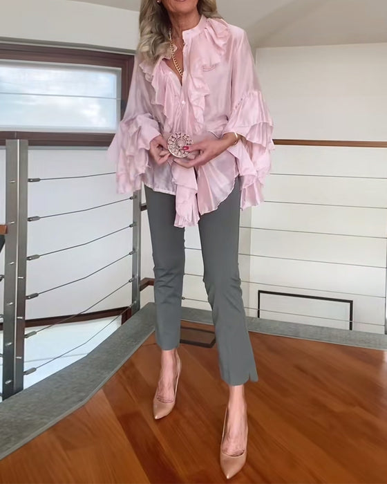 Bluzka Modna Falbanowana