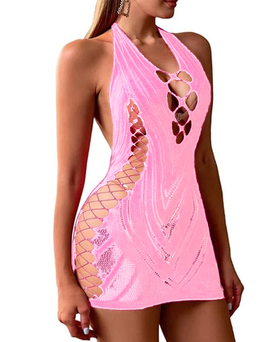 Lingerie Sexy Halterka Jacquard