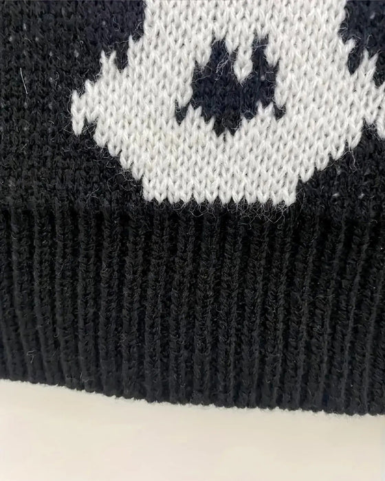 Pullover Okrągły Dekolt Długi Rękaw Drukowany