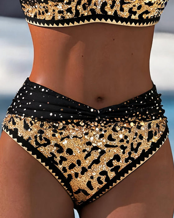Bikini Gradient Lampart Połysk