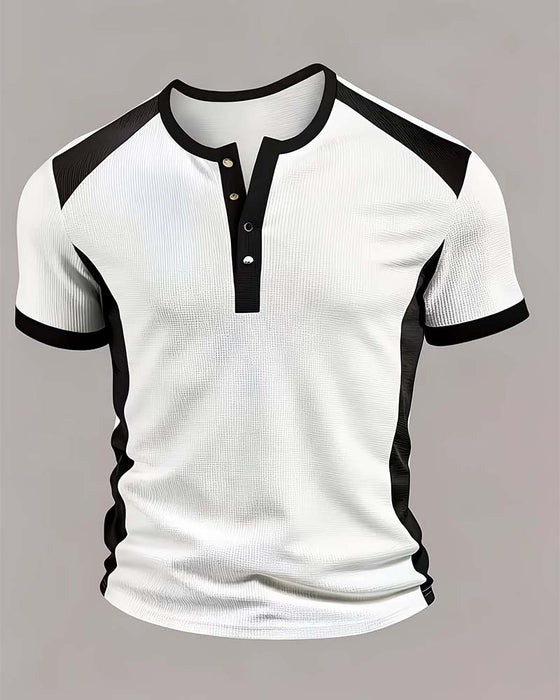 T-Shirt Męski Blok Koloru Gofer