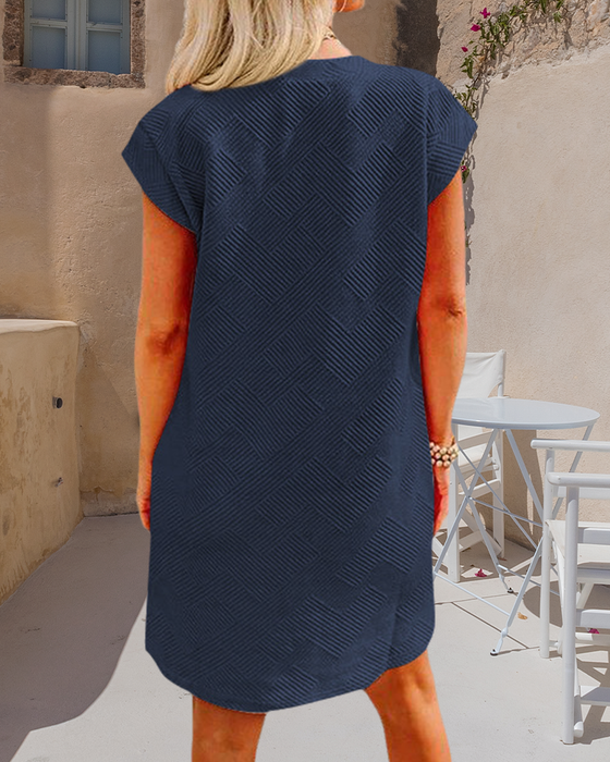 Sukienka z krótkim rękawem i kieszeniami