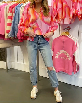 Bluzka z guzikami i długimi rękawami