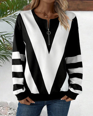 Bluza z nadrukiem w kształcie litery V