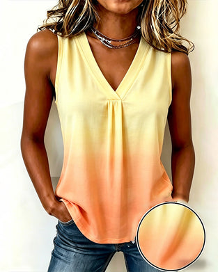 Tank Top Ombre V-Szyja