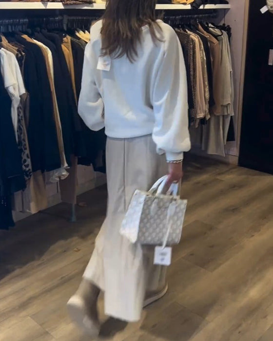 Prosta bluza z odkrytymi ramionami