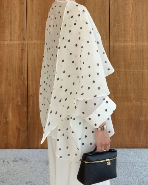 Bluzka Polka Dot Nieregularny