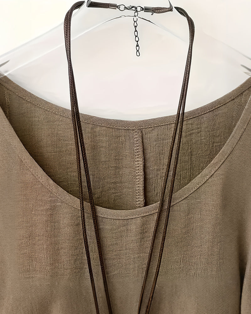 T-Shirt Nietoperz Rękaw Guziki Ramię