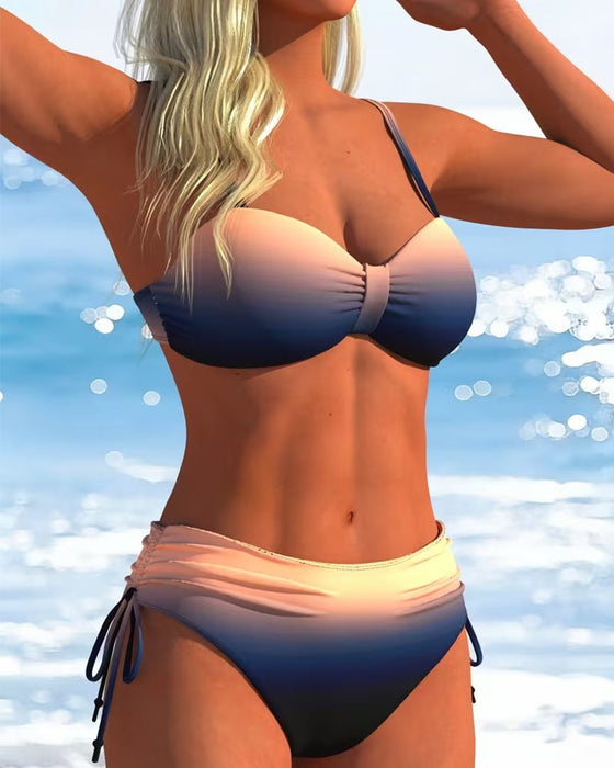 Bikini Wzór Gradient Ściągacz Moda