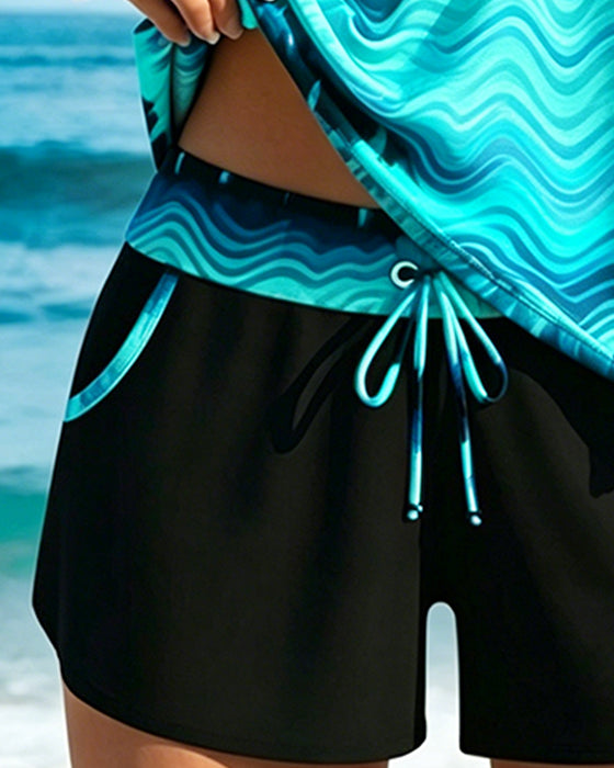 Tankinis Falisty Pasek Gradient