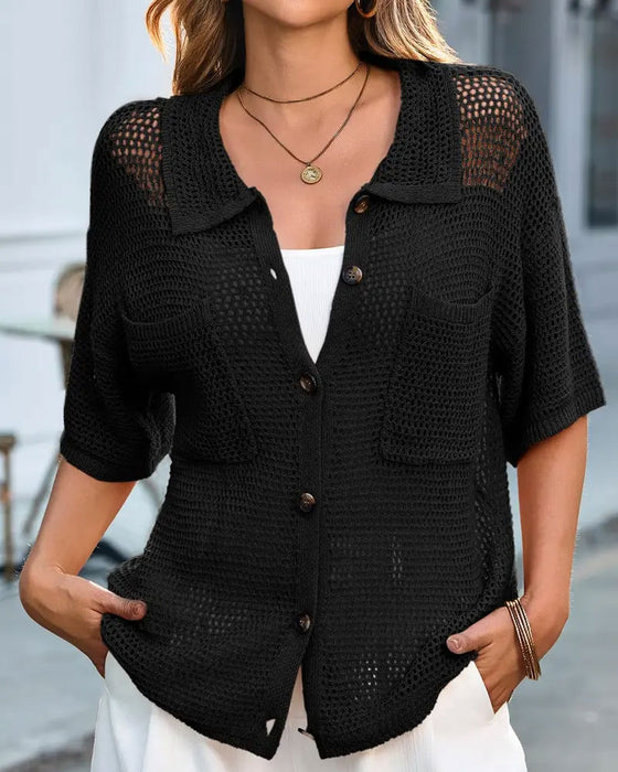 Cardigan Klapa Pusta Siatka