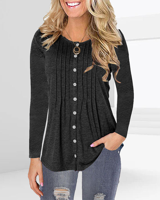 Codzienny top z długim rękawem