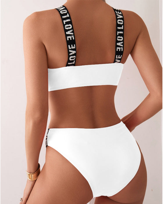 Bikini Litera Ramiączka Biustonosz Dwuczęściowy