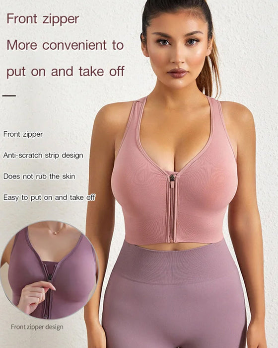 Kamizelka biustonosz sportowy z zamkiem