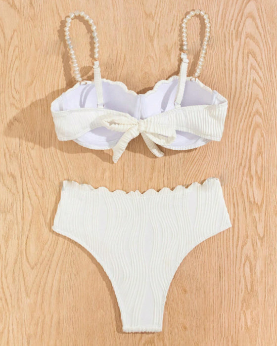 Bikini Perłowy Pas Do Pończoch Seksowny