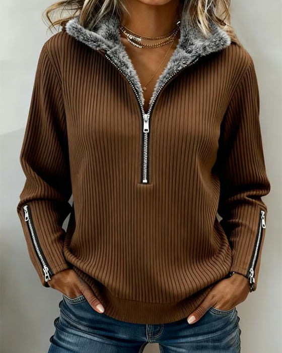 Sweter Półzamek Kołnierz Casual