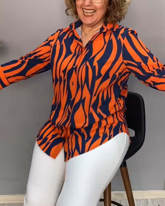 Bluzka Drukowana Casual